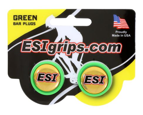 Заглушки руля ESI Bar Plug Green, зелёные