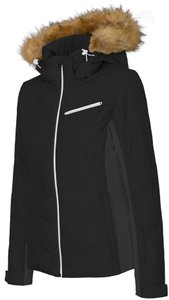 Куртка гірськолижна 4F колір: чорний з міхом мембрана 8000