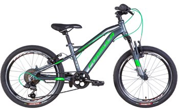 Велосипед AL 20" Formula BLACKWOOD AM Vbr 2022 (темно-сріблястий із зеленим)