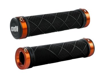 Грипсы ODI Cross Trainer MTB Lock-On Bonus Pack Black w/Orange Clamps, черные с оранжевыми замками