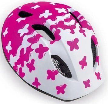 Шолом дитячий Met SUPERBUDDY CE WHITE PINK BUTTERFLIES | MATT M (52-57)
