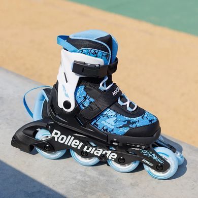 Роликовые коньки Rollerblade Microblade SL black-sky blue 36.5-40