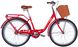 Велосипед ST 26" Dorozhnik LUX Velosteel рама-17" червоний з багажником задн St з корзиною Pl з крилом St 2024 1 з 2