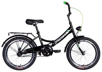 Велосипед 20" Formula SMART с фонарём (черно-зеленый )