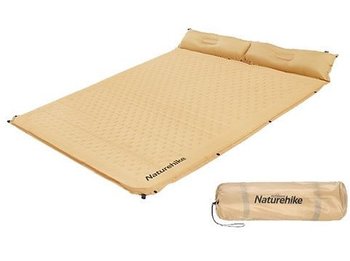 Самонадувающийся коврик двухместный с подушкой Naturehike CNH22DZ013, 30мм, желтый