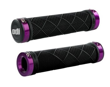 Грипсы ODI Cross Trainer MTB Lock-On Bonus Pack Black w/Purple Clamps, черные с фиолетов. замк