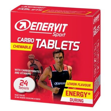 Жевательные таблетки Enervit Sport CarboTablets, лимон, 24шт