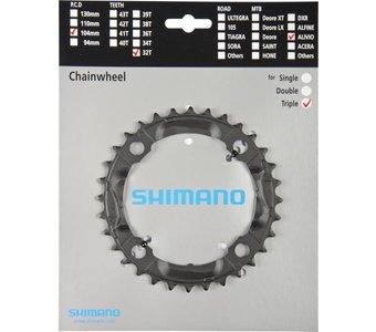 Зірка системи шатунів Shimano FC-M430-8 ALIVIO, 32зуб, чорн