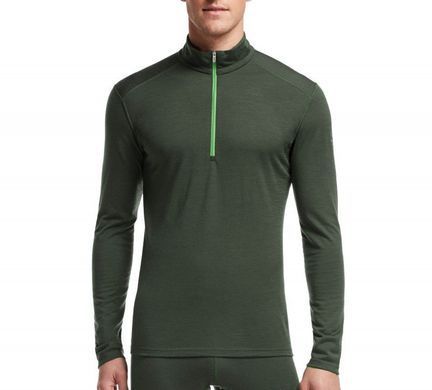 Термофутболка з довгим рукавом Icebreaker BF 200 Oasis LS Half Zip MEN conifer/balsam S