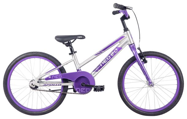 Детский велосипед 20" Apollo NEO girls Brushed Alloy / Lavender / Purple Fade, 2022