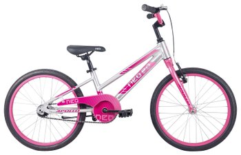 Детский велосипед 20" Apollo NEO girls Brushed Alloy / Pink / Dark Pink Fade, 2022