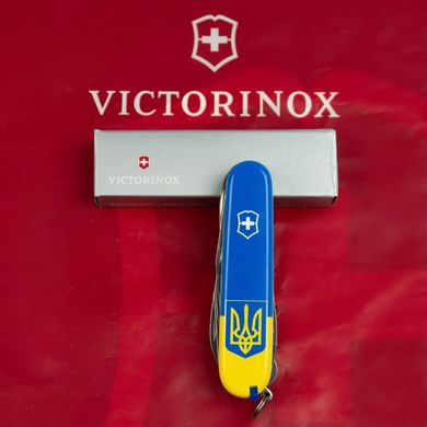 Ніж складаний Victorinox HUNTSMAN UKRAINE, Герб на прапорі, 1.3713.7.T3030p