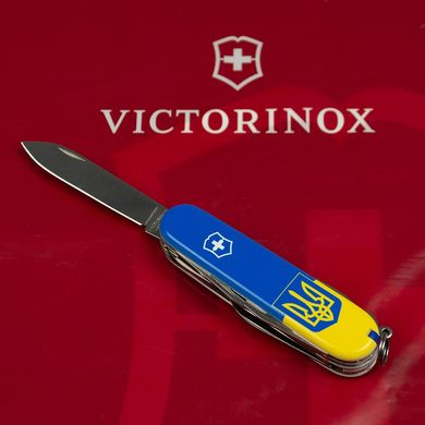 Нож складной Victorinox HUNTSMAN UKRAINE, Герб на флаге, 1.3713.7.T3030p