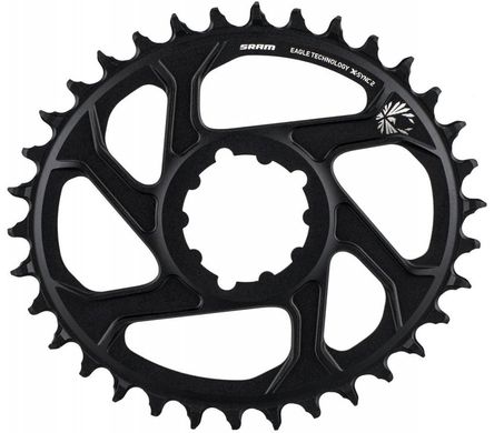 Звезда Sram X-SYNC EAGLE OVAL 38T DM 6 OFF BLK