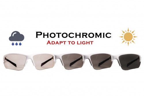Окуляри фотохромні (захисні) Global Vision Hercules-7 White Photochromic (clear), фотохромні прозорі в білій оправі