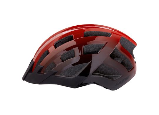 Шлем LAZER Compact DLX, черно-красный, unisize+сетка от насекомых+led