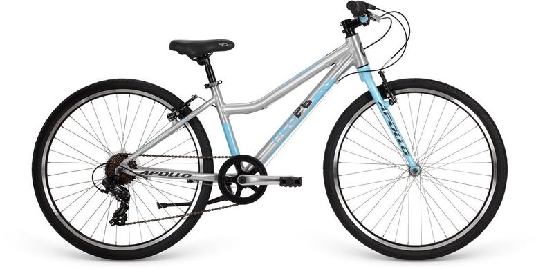 Велосипед Apollo 24" NEO 7s girls Brushed Alloy/Sky Blue/Charcoal