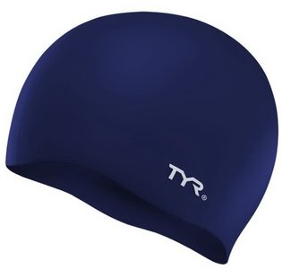 Шапочка для плавання TYR Wrinkle Free Silicone Swim Cap, Navy