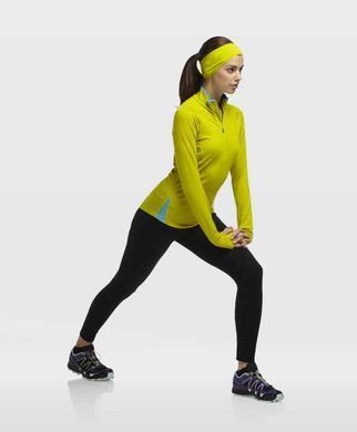 Термофутболка с длинным рукавом Icebreaker Pace LS Half Zip WMN chartreuse/glacier XS
