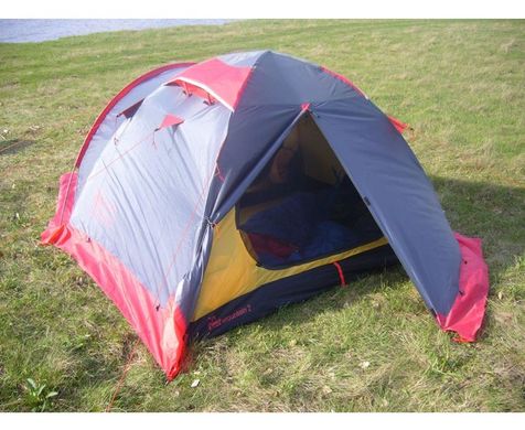 Палатка Tramp Mountain 4 (V2) серая/красная (TRT-024)