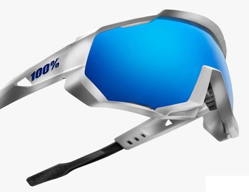 Велоокуляри Ride 100% SPEEDTRAP - Matte White - HiPER Blue Multilayer Mirror Lens, Mirror Lens