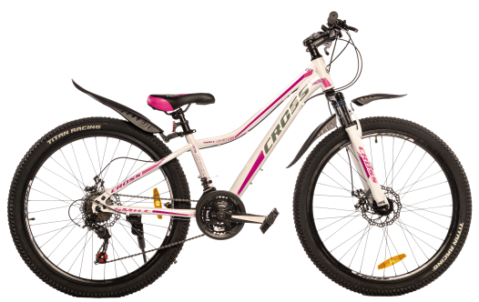 Велосипед Cross 26" Smile Рама-13" white-pink
