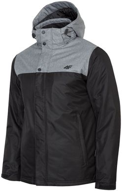 Куртка гірськолижна 4F колір: чорний сірий мембрана 5000