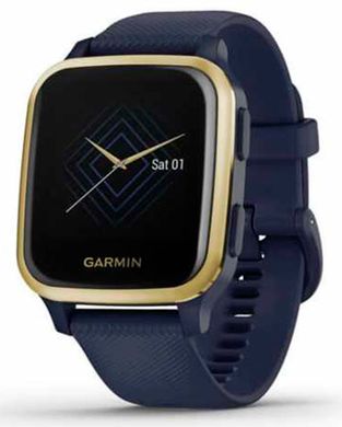 Смарт часы Garmin Venu Sq, Music, Navy/Light Gold