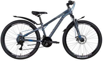 Велосипед 26" Discovery TREK AM DD, 2022, (темно-серый с синим)
