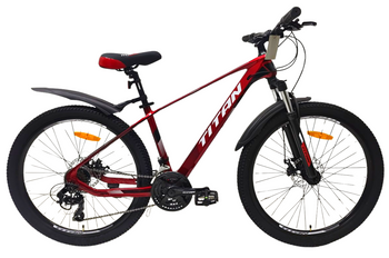 Велосипед Titan 26" Shadow 2024 Рама-15,5" red-black