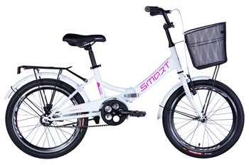 Велосипед ST 20" Formula SMART Vbr с багажником задн St с корзиной Pl с крылом St 2024 (белый)