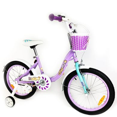 Велосипед RoyalBaby Chipmunk MM Girls 16", OFFICIAL UA, фиолетовый
