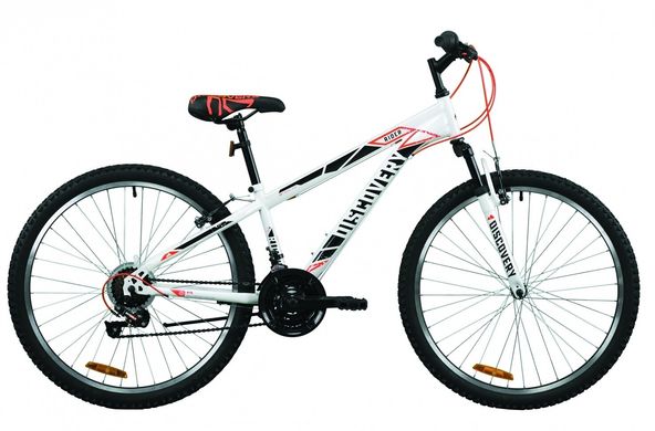 Велосипед 26" Discovery RIDER, 2020, бело-красный с серым