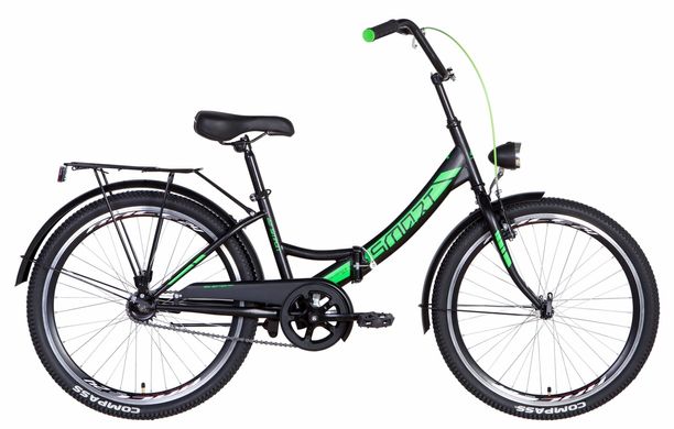 Велосипед 24 "Formula SMART з ліхтарем 2021 (чорно-зелений)