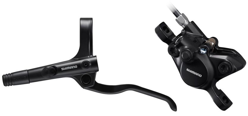 Дисковый гидравлический тормоз Shimano MT200 передний (левая ручка BL-MT200, калипер, гидролиния 1000мм)