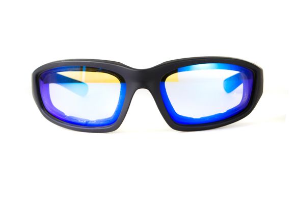 Окуляри фотохромні (захисні) Global Vision KickBack Photochromic (G-Tech™ blue) Anti Fog, фотохромні дзеркальні сині