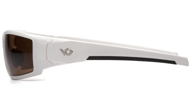 Окуляри захисні Venture Gear Pagosa White (bronze) Anti-Fog, коричневі в білій оправі
