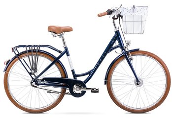 Велосипед Romet Pop Art Classic 26 темно-синій мат + кошик 18 M 2023
