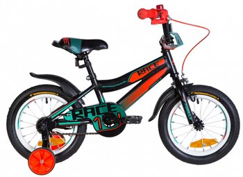 Велосипед 14" Formula RACE, 2021, (черно-оранжевый с бирюзовым)