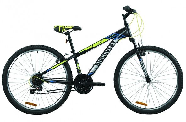Велосипед 26" Discovery RIDER, 2020, черно-салатно-серый