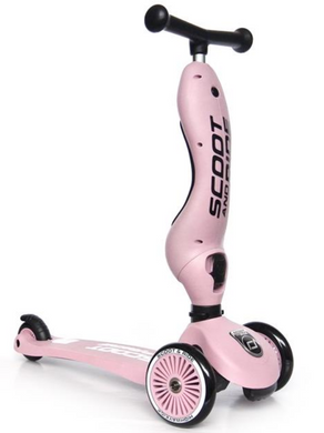 Самокат-беговел Scoot&Ride серии Highwaykick-1 пастельно-розовый, до 3 лет/20кг