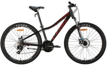 Велосипед 26" Leon SUPER JUNIOR AM DD рама-13" черный с красным (матовый) 2024