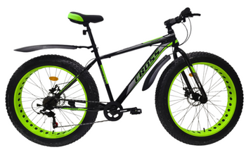 Велосипед Cross 26*4,9" Defender 2024 Рама-19" black-green
