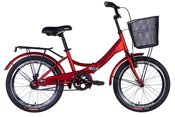 Велосипед ST 20" Formula SMART Vbr с багажником задн St с корзиной Pl с крылом St 2024 (красный)