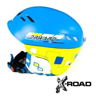 Горнолыжный шлем X-Road PW 930-7 цвет: blue-yellow