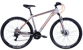 Велосипед 29" Discovery BASTION AM DD 2024 (серебристо-оранжевый)