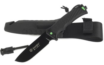 Нож Ganzo G8012V2-BK черный (G8012V2-BK) с паракордом