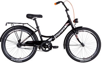 Велосипед 24" Formula SMART с фонарём 2021 (черно-оранжевый)