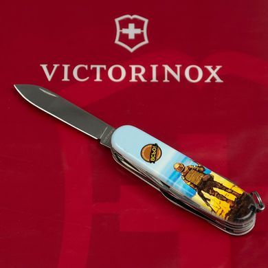 Нож складной Victorinox HUNTSMAN UKRAINE, Марка русский военный корабль… ВСЁ!, 1.3713.3.T3120h