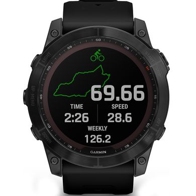 Смарт часы Garmin fenix 7X Sapph Sol Black DLC Ti w/Black Band, GPS